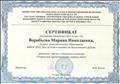 Сертификат за участие в областном семинаре "Творческое проектирование, первые шаги" г. Новосибирск, 2014 г.